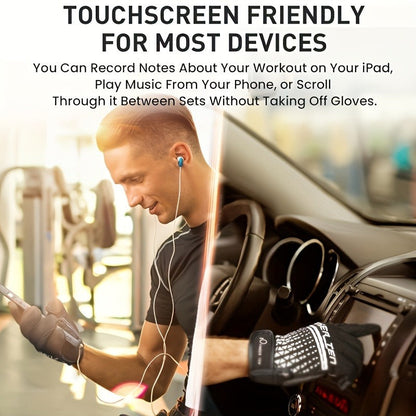 Workout Gloves Full Finger Touchscreen Gel Padded Anti-Slip for Men Women Gym Weight Lifting Cycling Fitness Driving Exercise Training Gloves S-XL