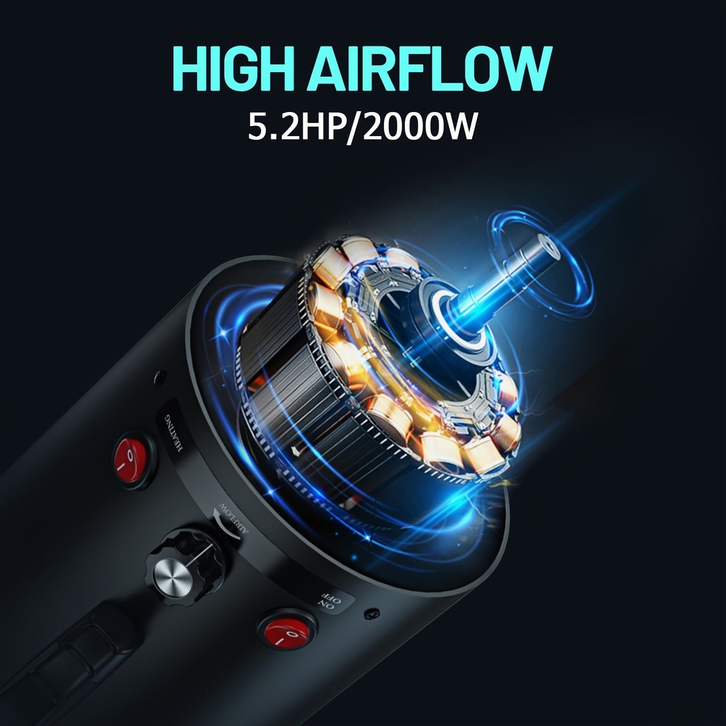 Dog Hair Dryer 3800W High Power - Professional Pet Grooming Blow Dryer with Adjustable Speed & Temperature Control, 4 Nozzles for Dogs & Cats, Easy to Use & Clean