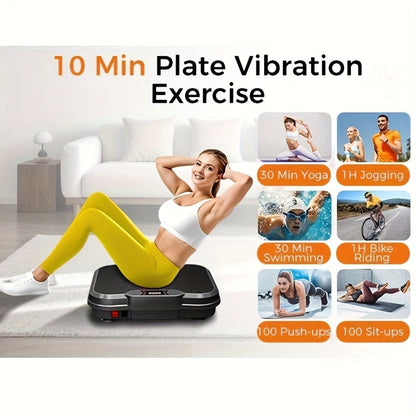 Vibration Plate Exercise Machine 2025 Upgraded – 400 lb Capacity, LED Touch Screen & Remote Control, 9 Preset Programs, Multiple Speed Levels, Whole Body Vibration Trainer for Home Gym Fitness, No Battery Required
