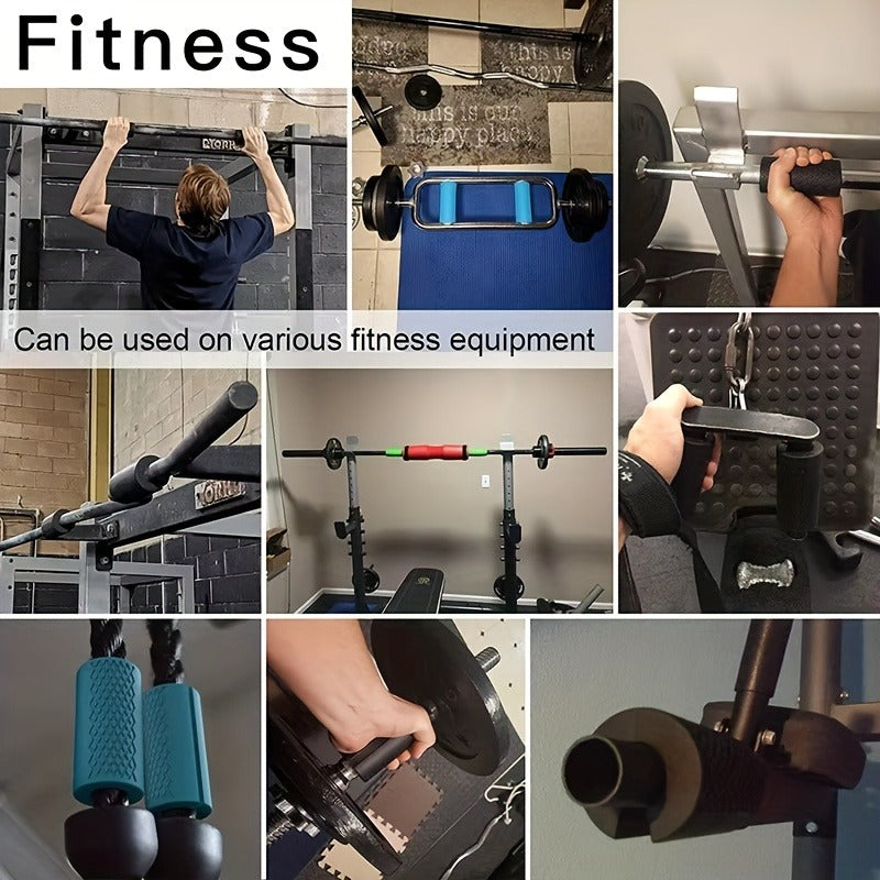 Rubber Dumbbell Grip Strengtheners 2pcs - Barbell Add-On