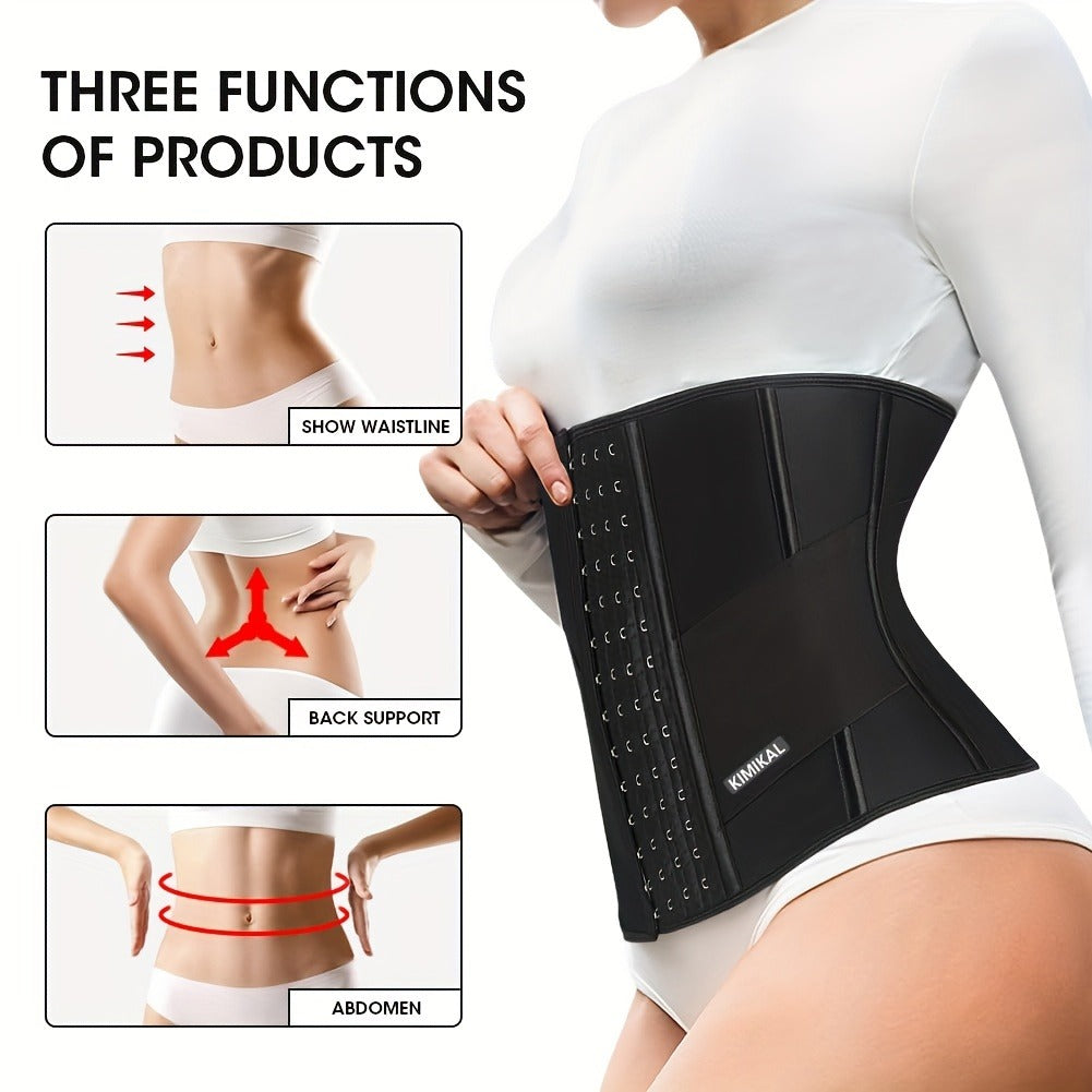 Women's Waist Trainer Latex Corset – Sports Girdle Shapewear for Tummy Control & Body Shaping, Workout Waist Cincher for Women, XS to 6XL Plus Size Available, Firm Compression Slimming Belt