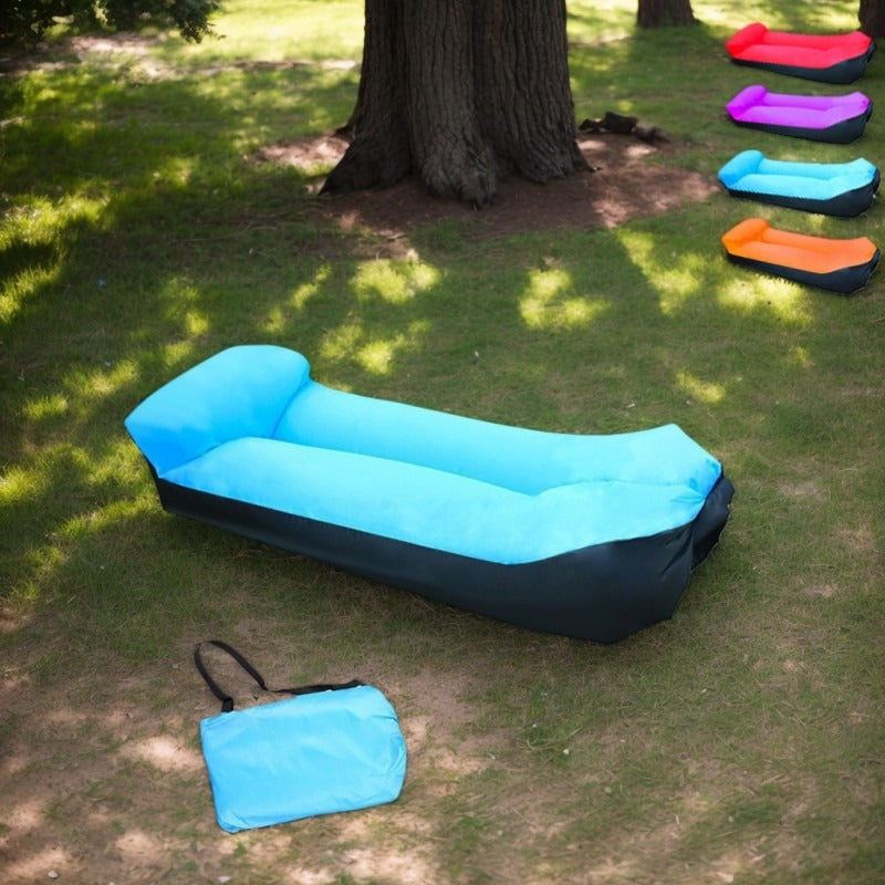 Portable Inflatable Sofa & Air Lounger Chair – Heavy Duty Single Outdoor Recliner, Quick Inflation & Deflation, Lightweight & Compact for Camping, Beach & Backyard – 3 Color Options
