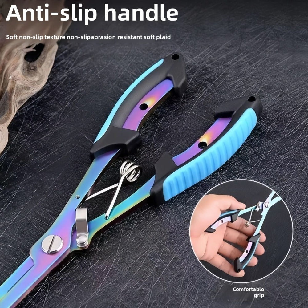 Fishing Pliers & Fish Gripper Set – Stainless Steel Hook Remover, Eagle-Beak Scissors, Line Retriever & Storage Bag