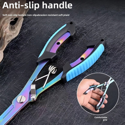 Fishing Pliers & Fish Gripper Set – Stainless Steel Hook Remover, Eagle-Beak Scissors, Line Retriever & Storage Bag
