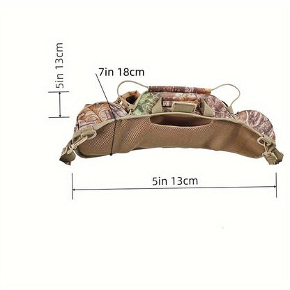 Hunting Fanny Pack for Men with 9 Pockets – Camouflage Waist Bag with Rifle & Bow Holder, Adjustable Strap & Buckle Closure for Hunters & Outdoor Tactical Use