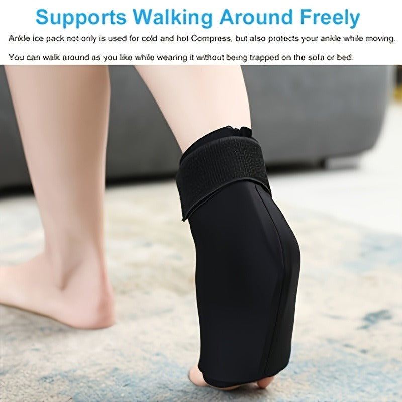 Ankle Ice Wrap Reusable Gel Ice Pack Hot Cold Compress Adjustable Strap