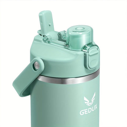 Insulated Water Bottle 32oz 40oz Stainless Steel Leak-Proof Sports Water Bottle with Handle Matte Finish Vacuum Thermos for Gym Hiking Camping Office Travel