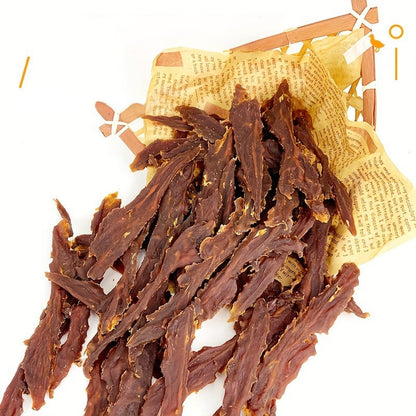 Dog Jerky Treats Chicken & Duck - High Protein Low Fat Natural Training Reward Snacks for Small Medium Large Dogs Easily Digestible
