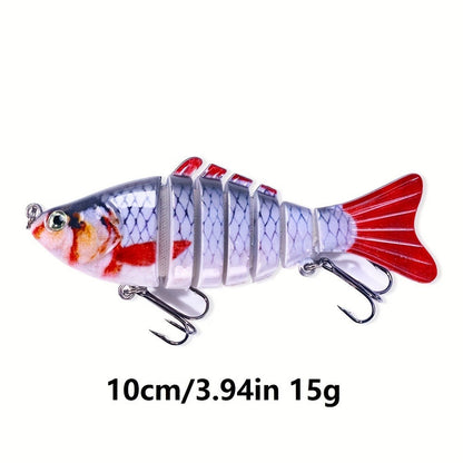 Multi-Jointed Swimbaits Fishing Lures 15pcs – Realistic Crankbaits for Bass, Trout & Walleye, Freshwater & Saltwater