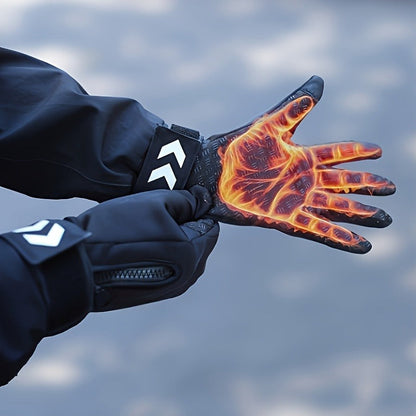 Thermal Touchscreen Gloves for Men & Women – Windproof Full-Finger Winter Gloves | Polyamide Warm Anti-Slip Outdoor Gloves | Available in 1 Pair or 3-Pack | S M L XL | Black Pink Blue