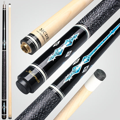 2-Piece Pool Cue 58 Inch – Grade A Canadian Maple, 12.5mm Low Deflection Shaft, Multi-Layer Leather Tip, Irish Linen Wrap – Professional Billiard Stick for Players