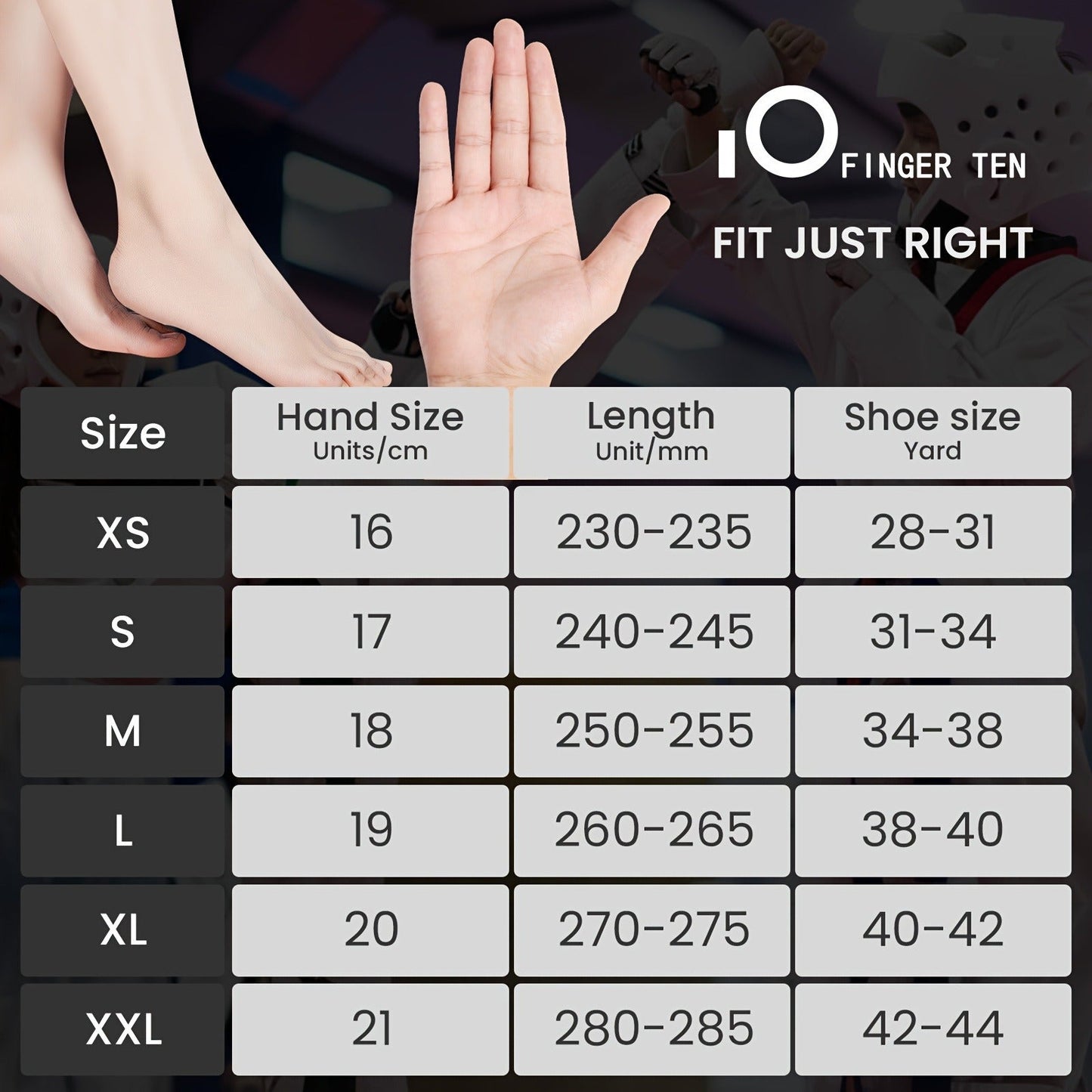 Taekwondo Sparring Gear Set Half Finger Gloves Hand & Foot Protectors with Wrist Wraps & Ankle Support for Boxing Kickboxing Men Women