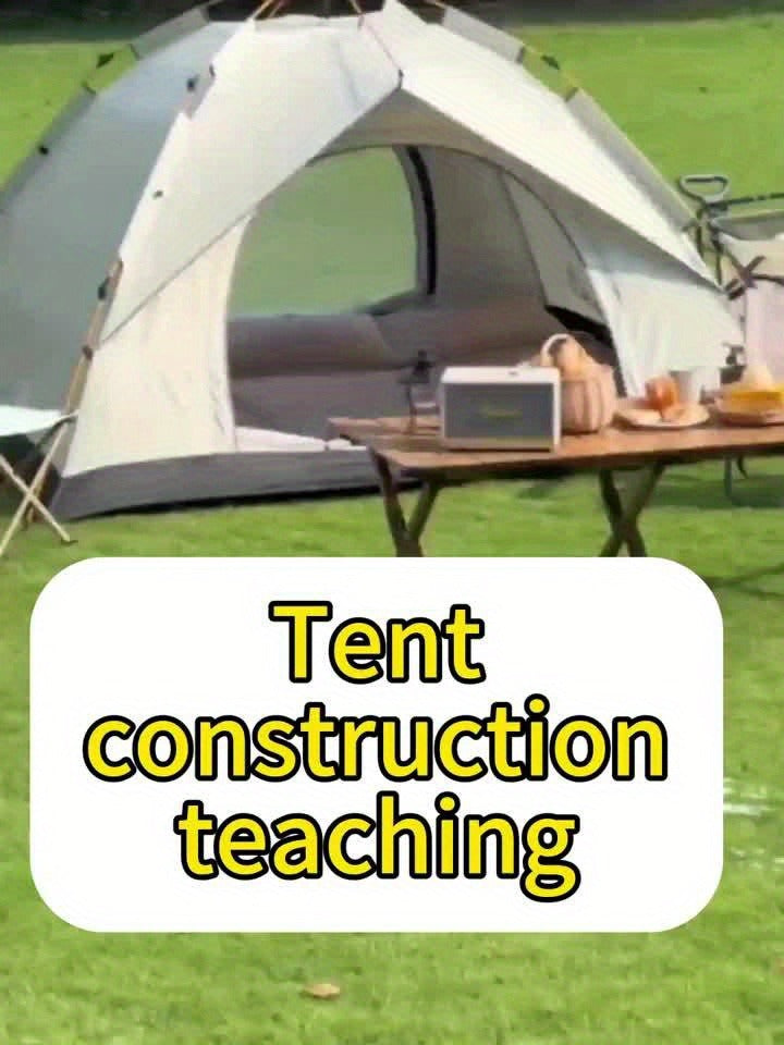 Instant Setup Camping Tent 2 Person 3-Second Auto Pop-Up Fiberglass Poles Oxford Cloth All-Season Zip Closure Hiking Travel Beach Tent Small Large Double Door