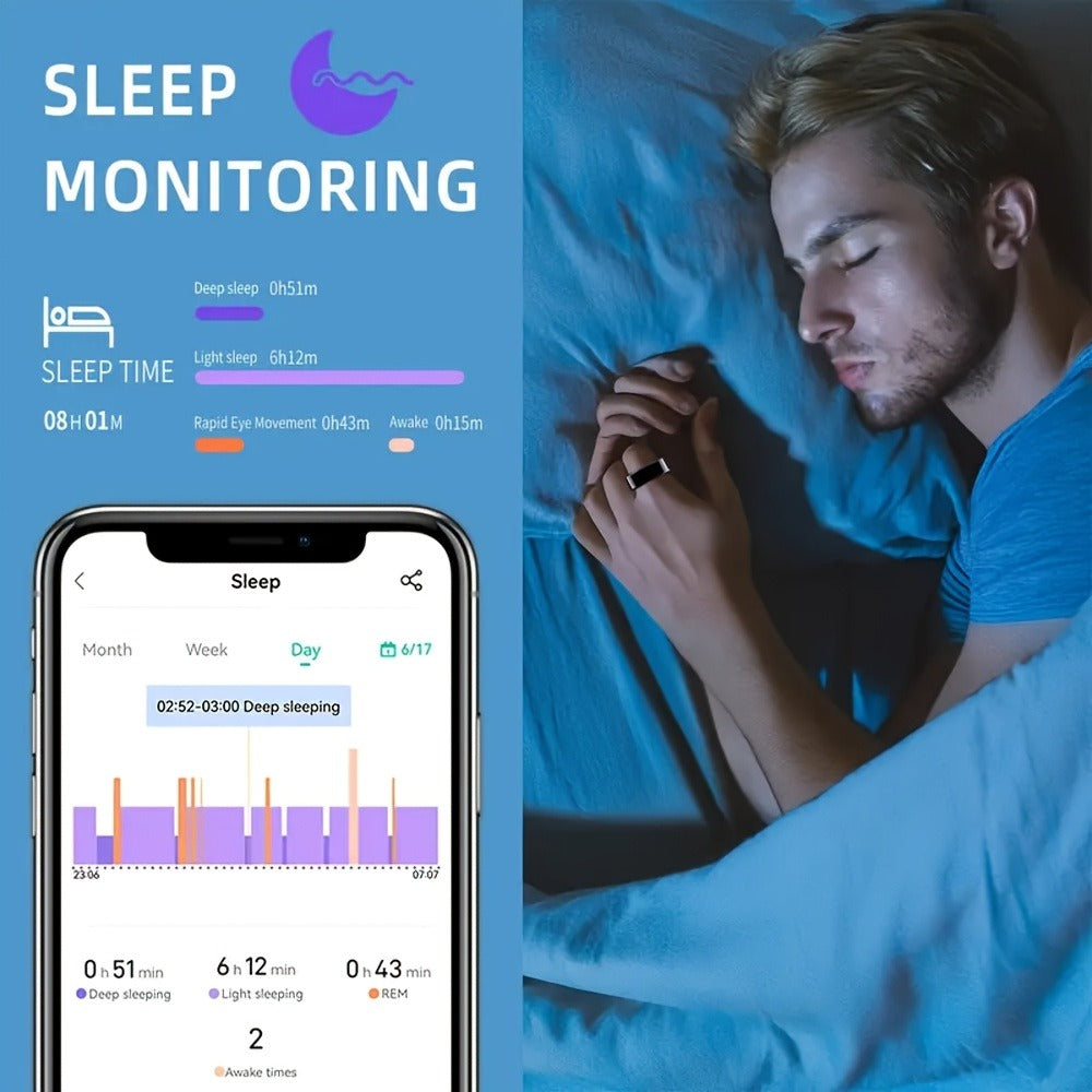 Smart Ring Fitness Tracker – IP68 Waterproof Health Monitor