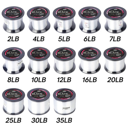 Monofilament Fishing Line 1000M / 1093Yds – Nylon Mono Line for Freshwater & Saltwater, 2-35LB, Black & White