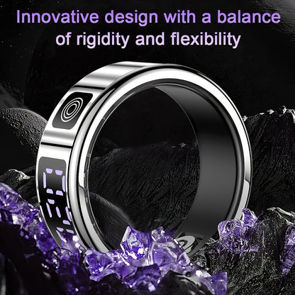 Stainless Steel Smart Ring | Fitness Monitor USB Charging Gift