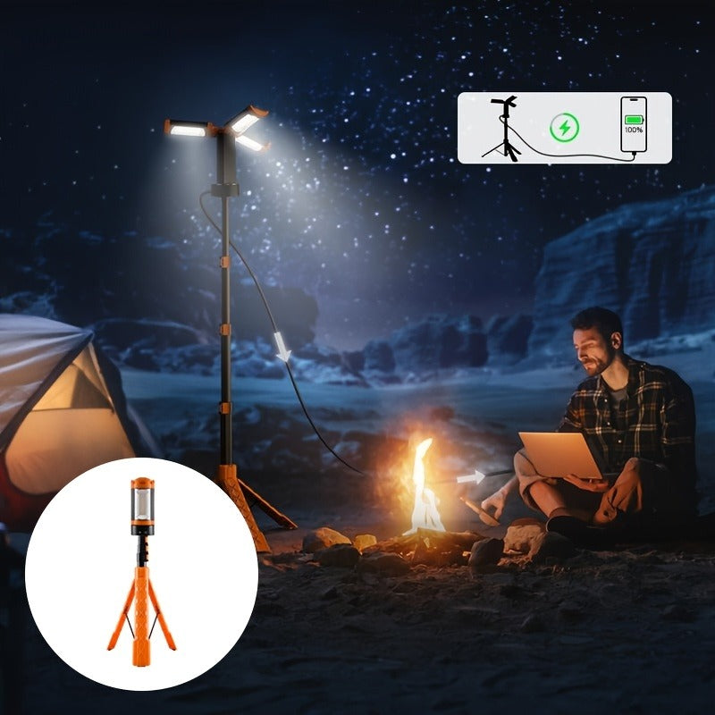 Rechargeable Camping Light with Stand 15000mAh 20000mAh High Capacity LED Tent Lamp - Portable Battery Powered Lantern for Camping Hiking Fishing Power Outages Emergency Outdoor Use