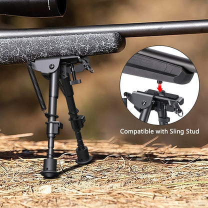 Aluminum Alloy Tactical Rifle Bipod – Adjustable 6-9 Inch Spring Return Legs, M-LOK Compatible, Collapsible Shooting Support for Hunting & Range