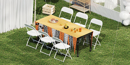 Commercial Folding Chairs Stackable – 350lb Heavy Duty Steel Frame, Weather Resistant Plastic, Indoor & Outdoor Event Seating – White or Black, 4 to 20 Pack for Weddings & Parties