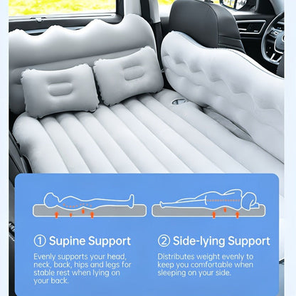 Car Inflatable Mattress SUV Back Seat Sleeping Pad Foldable Portable Travel Air Bed with Electric Pump Storage Bag Repair Kit for Camping Road Trip Outdoor Adventure Fits SUV Sedan MPV