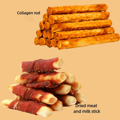 Natural Dog Treats Set Duck Chicken Milk Stick Sweet Potato Grain Free High Protein Low Fat Dental Health Gift Box Combinations for Dogs
