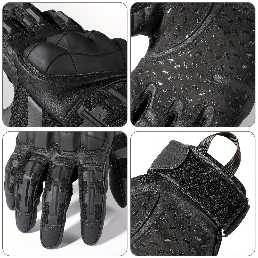 Tactical Full Finger Gloves with Touchscreen Compatibility – Camouflage Motorcycle Riding Gloves for Men Women, Anti-Slip Wear-Resistant, Outdoor Hiking Camping Hunting Shooting Cycling