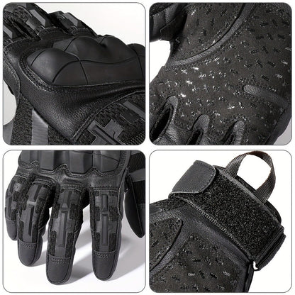 Tactical Full Finger Gloves with Touchscreen Compatibility – Camouflage Motorcycle Riding Gloves for Men Women, Anti-Slip Wear-Resistant, Outdoor Hiking Camping Hunting Shooting Cycling
