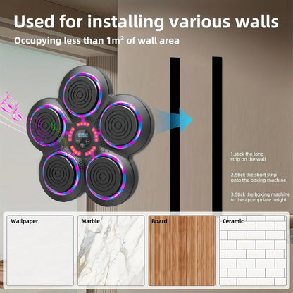 Wall Mounted Smart Boxing Machine Wireless Music Punching Trainer