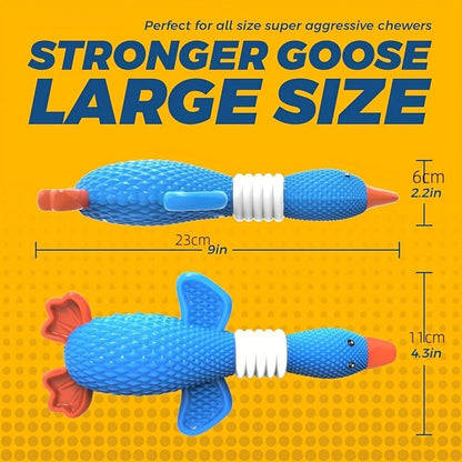 Indestructible Nylon Dog Chew Toy for Aggressive Chewers - Upgraded Tough Goose & Clownfish Design, Heavy Duty Durable Chew Toy for Large Medium Dogs, Teething Dental Cleaning Bone Toy