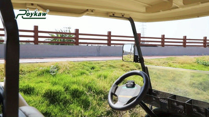 Convex Golf Cart Side Rear View Mirror for EZGO Club Car Yamaha G29 Square Frame – No Drilling Easy Install Wide Angle Blind Spot Mirror