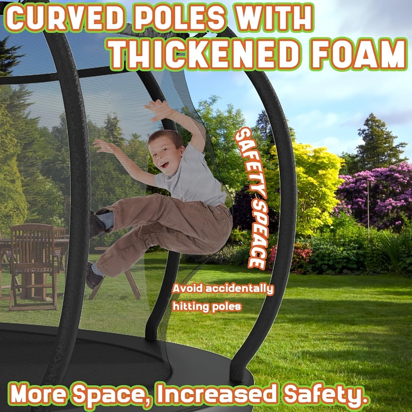 Outdoor Trampoline with Safety Enclosure Net Football Toss Game 8 10 12 14FT Round Backyard Trampoline for Kids Adults Indoor Outdoor Party Play