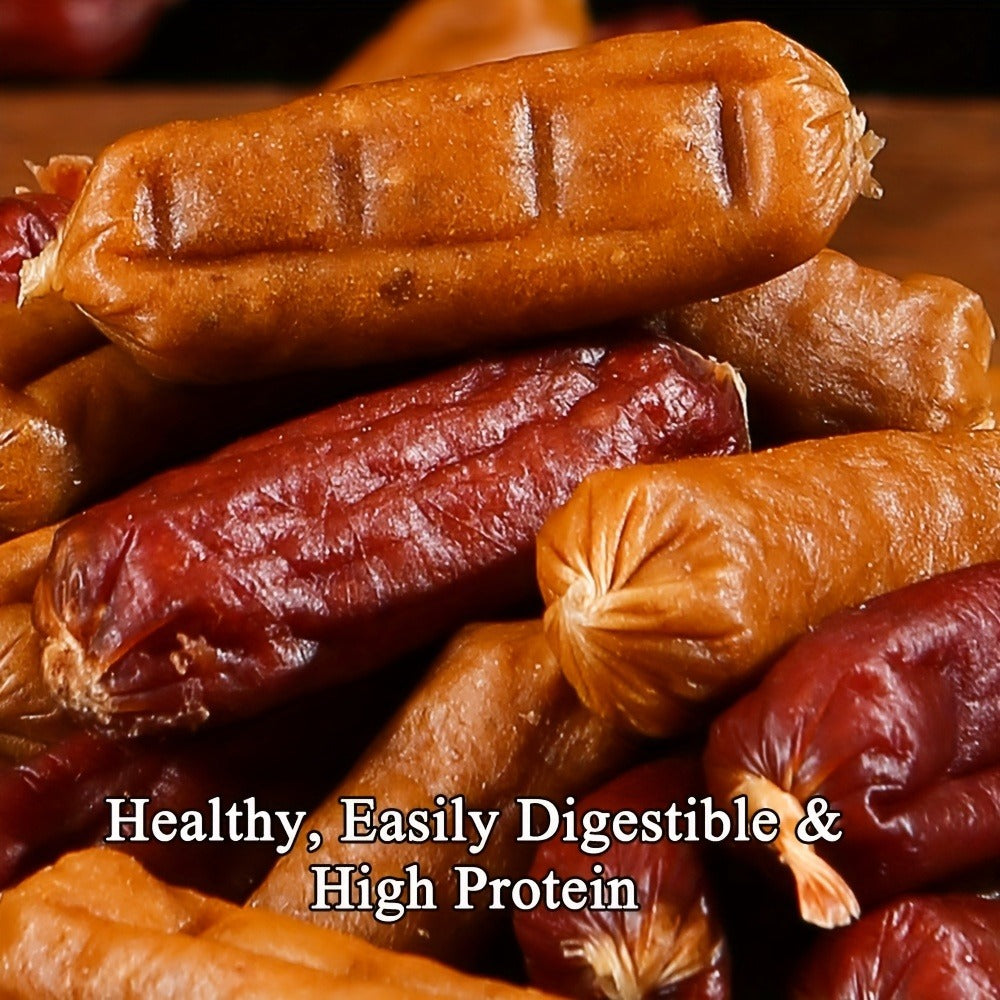 Soft Chew Dog Sausage Treats – Chicken & Duck Flavor, High Protein Fresh Meat Training Treats for Small, Medium & Large Dogs, Positive Reward Snack (7.1oz / 1.8lbs / 2.7lbs / 14.1oz)