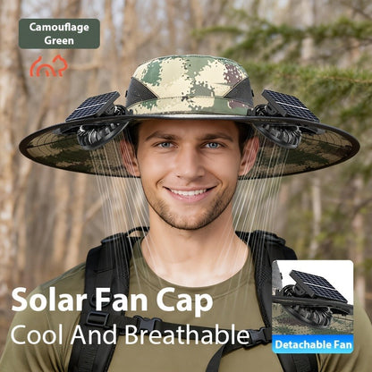 Solar Powered Dual Fan Sun Hat with USB Charging – Adjustable Strap, Breathable Mesh Design, High Airflow, Long Battery Life, Ideal for Fishing Hiking Camping Gardening Outdoor Work