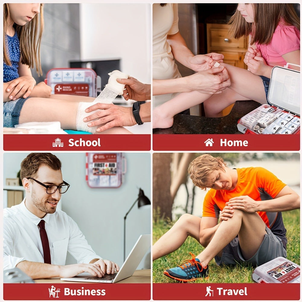 OSHA First Aid Kit All-Purpose – Premium Medical Supplies for Home, Office, Outdoor & Emergency Use with Bandages, Gauze, Burn Gel, Cold Pack & Gloves, OSHA Compliant Professional Kit
