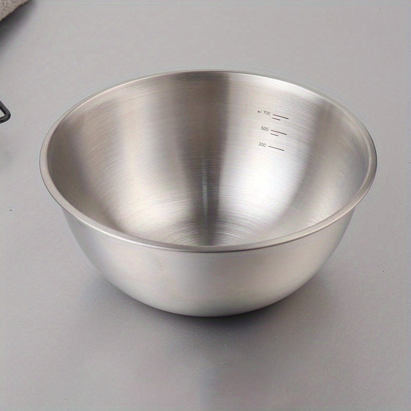Stainless Steel Mixing Bowls Set of 3 – Nesting Kitchen Bowls for Cooking, Baking, Salad Prep & Food Storage | Dishwasher Safe, Durable Metal Bowls