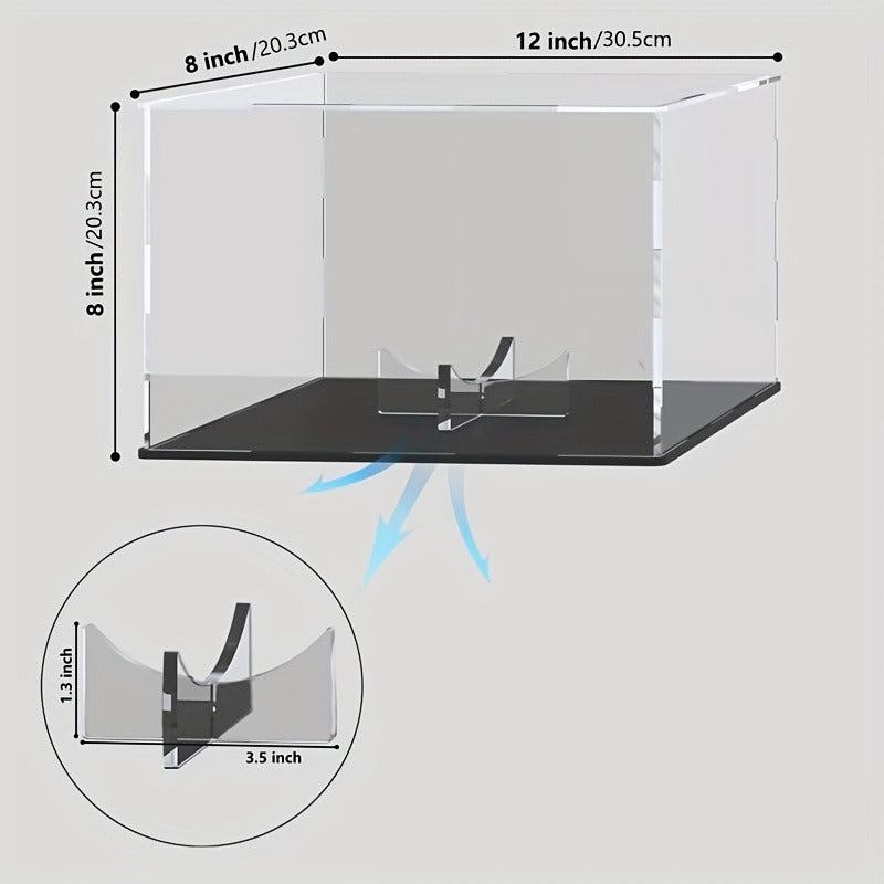 Acrylic Football Display Case Clear Crystal Box with Removable Football Stand Detachable Easy Assembly Memory Storage Display Box for Full Size Football Collectors Gift for Football Fans Athletes