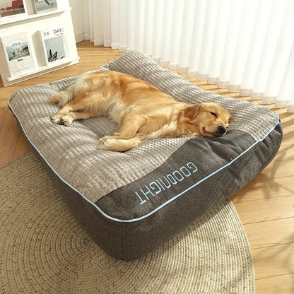 Thickened Dog Bed for Winter Warmth - Soft Polyester Fiber Fill, Collapse-Resistant, Machine Washable Cat & Dog Bed for Large Breeds, Includes Pet Scratching Tool, 4 Sizes