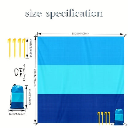 Sandproof Beach Blanket Oversized 55"x78" – Lightweight Waterproof Large Mat for Adults, Travel Camping Hiking Picnic Outdoor Beach Towel