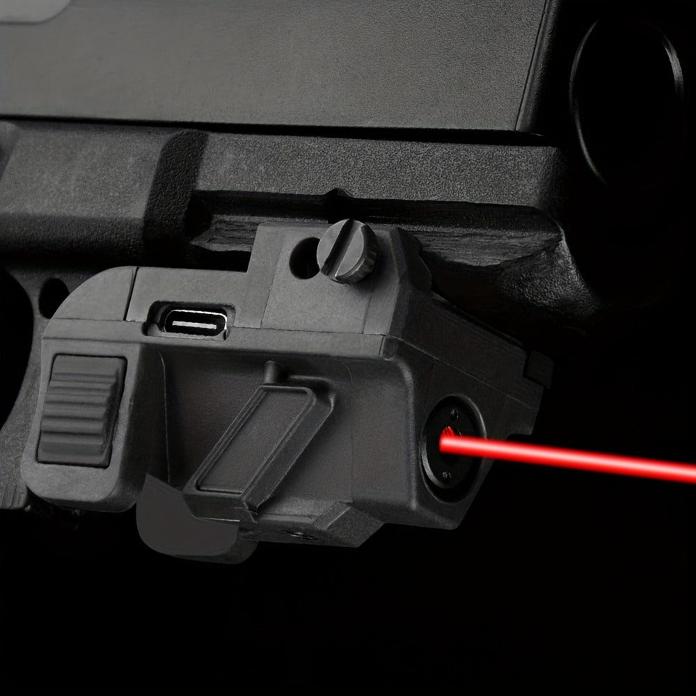 Laser Sight for Picatinny Rail Pistols – Green Red Blue Laser, CNC Aluminum, Low Profile, USB Rechargeable, 5-Hour Runtime, Fits Compact & Full-Size Handguns