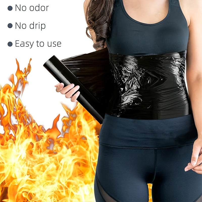 Sweat Body Wrap – Breathable Plastic Slimming Waist Wrap for Fitness, Sweat-Absorbing Abdominal Wrap, 2362-Inch