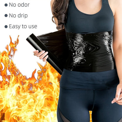 Sweat Body Wrap – Breathable Plastic Slimming Waist Wrap for Fitness, Sweat-Absorbing Abdominal Wrap, 2362-Inch