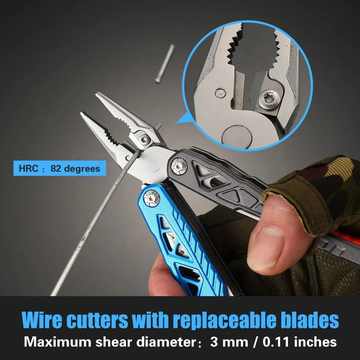 18-in-1 Multitool Hammer with Pliers & Wire Cutters