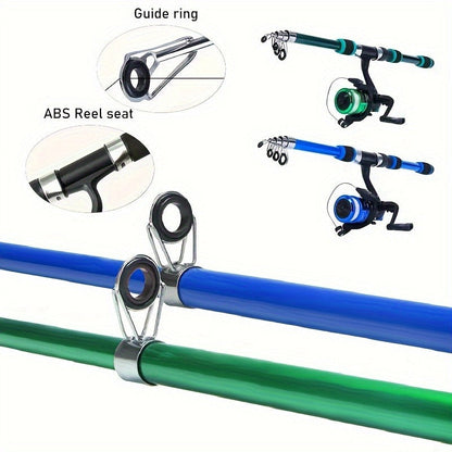 Fishing Rod and Reel Combo Complete Tackle Set with Line Soft Bait & Hooks Fast Action Freshwater Saltwater Fishing Kit for Beginners Adults