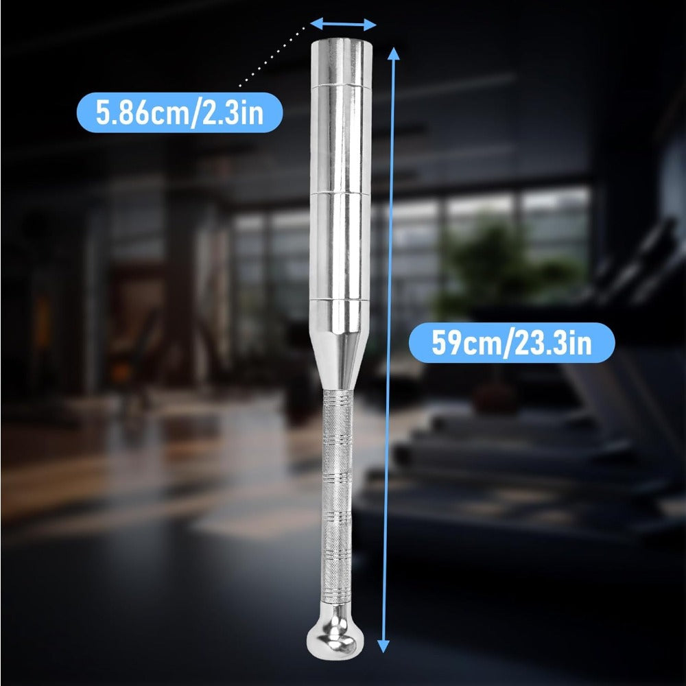 Adjustable Steel Club Bell Macebell Indian Club 6.5-17.5LB Strength Training Grip Power Workout for Men & Women