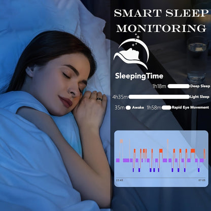Smart Health Ring IP68 Fitness Tracker for Women Men