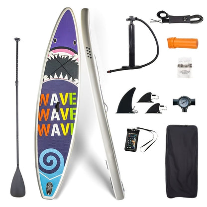 All-Around SUP Board 10.6ft Extra Wide Inflatable Paddle Board 400lbs Capacity with Accessories Safety Leash for Yoga Fishing Surfing All Skill Levels Family