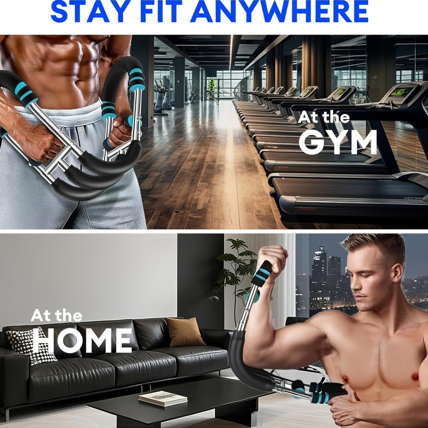 Arm Strength Trainer Three-Bar Chest Expander, Adjustable Multi-Level Resistance, Portable Detachable Forearm & Chest Workout Device for Home Gym, Strength Training & Muscle Building