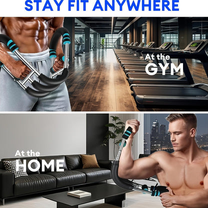 Arm Strength Trainer Three-Bar Chest Expander, Adjustable Multi-Level Resistance, Portable Detachable Forearm & Chest Workout Device for Home Gym, Strength Training & Muscle Building