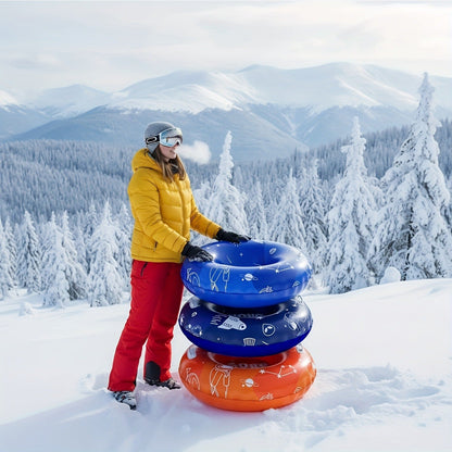 Snow Tubes for Adults 36 Inch 3-Pack – Extra-Large PVC Snow Sleds with 2 Dual Handles, Heavy-Duty Inflatable Snow Tubes for Hill Sledding, Ski Resort & Outdoor Winter Snow Sports