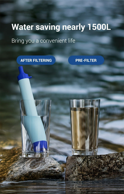 Portable Water Filter Straw for Outdoor Survival – Lightweight ABS Filtration Bottle for Hiking, Camping, Trekking & Emergency Use, Filters Springs, Streams, Lakes & Tap Water – 2 or 4 Pack